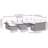 vidaXL 11-dijelni set vrtnih sofa od poliratana s jastucima sivi | shoptok.hr