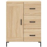 vidaXL Visoka komoda sonoma hrast 69,5x34x180 cm inženirski les | Shoptok.si