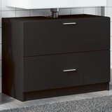 Ormarić za umivaonik crni 78 x 37 x 59 cm od konstruiranog drva | shoptok.hr