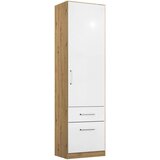 Rauch Möbel omara s klasičnimi vrati, hrast artisan, bela, visoki sijaj | Shoptok.si