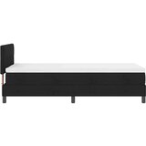 Box Postelja z vzmetnico z vzmetnico Črna 80 x 200 cm blago, (5000126224) | Shoptok.si