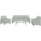 vidaXL 3-dijelni set sofa s jastucima svjetlosivi baršunasti | shoptok.hr