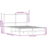 Metalni okvir kreveta bez madraca boja hrasta sonome 120x200 cm | shoptok.hr