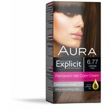 Aura set za trajno bojenje kose explicit 6.77 cocoa / kakao Cene