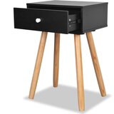  Nočna mizica 2 kosa masivna borovina 40x30x61 cm črne barve, (20624330) | Shoptok.si