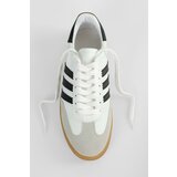 Shoeberry Women's Gazellyn White-Black Flat Sneakers | ePonuda.com