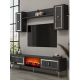Hanah home tv polica orion fireplace anthracite silver | Eponuda.com