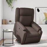 Maison Chic Naslanjač - Relax naslanjač s funkcijo vstajanja rjavo umetno usnje, (22061576) | Shoptok.si