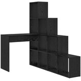  Kutni stol s policom Crni hrast 101,5 x 149,5 x 149,5 cm | Eponuda.ba