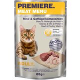 Premiere Cat Meat Menu Adult Govedina&Perutnina 85 g vrečka Cene