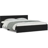 vidaXL Okvir za krevet s uzglavljem crni 160x200 cm | shoptok.hr