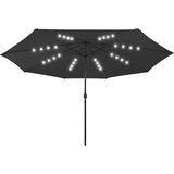  Vrtni suncobran s LED svjetlima 400 cm crni | shoptok.hr