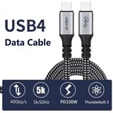 Kettz Kabl USB-C KT-USB4 Thunderbolt 3 40Gbps/100W 12m | ePonuda.com