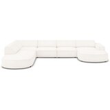Micadoni Home Bež kotni kavč s tkanino bouclé (levi kot) Jodie - Micadoni Home Cene