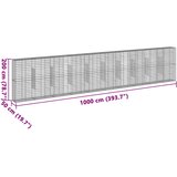  Gabionska košara s poklopcem 1000x50x200 cm pocinčano željezo | shoptok.hr