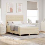 vidaXL Box Spring postelja z vzmetnico krem 140x190 cm tkanina, (22052001) | Shoptok.si