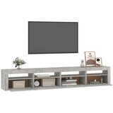 TV omarica z LED lučkami betonsko siva 240x35x40 cm, (20734665) | Shoptok.si
