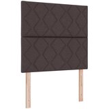  LED okvir za krevet s madracem Tamno smeđa 120 x 190 cm Tkanina | shoptok.hr