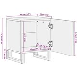 vidaXL Noćni ormarić crni 40 x 33 x 46 cm od masivnog drva manga | shoptok.hr