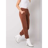 RUE PARIS Sweatpants-RV-DR-6120.03P-dark brown | Shoptok.si