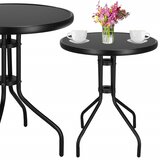 springos metalni okrugli vrtni stol, 60 cm, crni | shoptok.hr