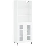  Visoka komoda bijela 69,5x34x180 cm konstruirano drvo Slike