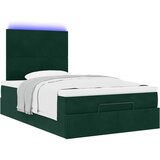  Otomanski krevet s madracima&LED tamnozeleni 120x200cm baršun | shoptok.hr