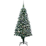 vidaXL umjetno božićno drvce LED s kuglicama i šiškama 240 cm | shoptok.hr