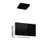 Klarstein Kronleuchter L, stropna otočna kuhinjska napa, 60 cm, snaga recirkulacije 590 m³/h, LED, zaslon osvjetljiv na dodir, crna | shoptok.hr