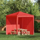  Zid šatora za zabavu 2 pcs Crvena 200 x 195 cm PE i čelik | shoptok.hr