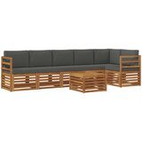 Sekcijska garnitura s jastukom 7 pcs Prirodna i antracit | shoptok.hr