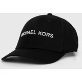 Michael Kors Bombažna bejzbolska kapa črna barva