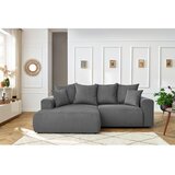 Bobochic Paris Siva baršunasti kutna garnitura Enjoy – | shoptok.hr