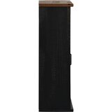 vidaXL viseča omara HALDEN z drsnimi vrati Črna 49x22,5x70 cm Bor | Shoptok.si