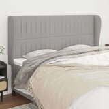  Uzglavlje s ušima svjetlosivo 203x23x118/128 cm od tkanine | shoptok.hr