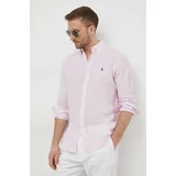 Polo Ralph Lauren Lanena srajca roza barva