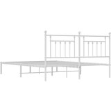 Metalni okvir za krevet s uzglavljem bijeli 160x200 cm | shoptok.hr