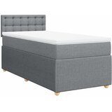  Krevet s oprugama i madracem svjetlosivi 100x200 cm od tkanine | shoptok.hr