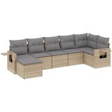  The Living Store Vrtna sedežna garnitura 7-delna z blazinami bež poli ratan - Vrtna Sedežna Garniture, (21461553) | Shoptok.si