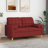 vidaXL Okrasna blazina 2 kosa vinsko rdeča Ø15x50 cm blago Cene