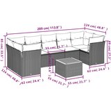 vidaXL 8-dijelni set vrtnih sofa od poliratana s jastucima crni | shoptok.hr