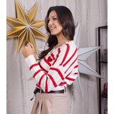 Gemre Red striped sweater decorated with an Anel patch | Shoptok.si