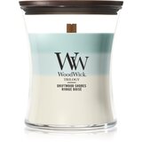 WoodWick Trilogy Driftwood Shores mirisna svijeća s drvenim fitiljem 275 g | shoptok.hr