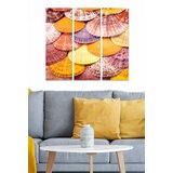 Wallity MDF126281495 multicolor decorative mdf painting (3 pieces) Cene