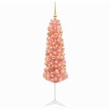  Umjetno usko božićno drvce s kuglicama 120 cm 150 LED lampica | shoptok.hr