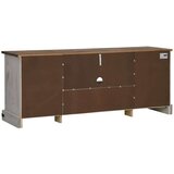 vidaXL TV omarica HALDEN 2 drsna vrata bela 150x40x60 cm masivni les | Shoptok.si