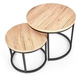  Set od 2 konferencijska stolića JENO hrast/crna | Eponuda.com
