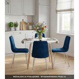 KARA stolica - tamnoplavi baršun / kromirane noge x 1 | shoptok.hr