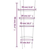  Kolci za vrtne biljke s 4 prstena 5 kom zeleni 90 cm čelični | shoptok.hr