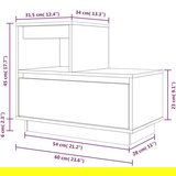  Noćni ormarići 2 kom bijeli 60x34x51 cm od masivne borovine | shoptok.hr